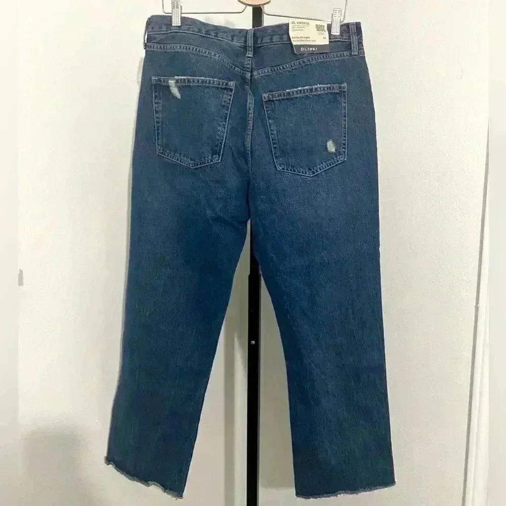 DL1961 New Emilie Straight High Rise Jeans Size 32 Designer - Picture 10 of 17